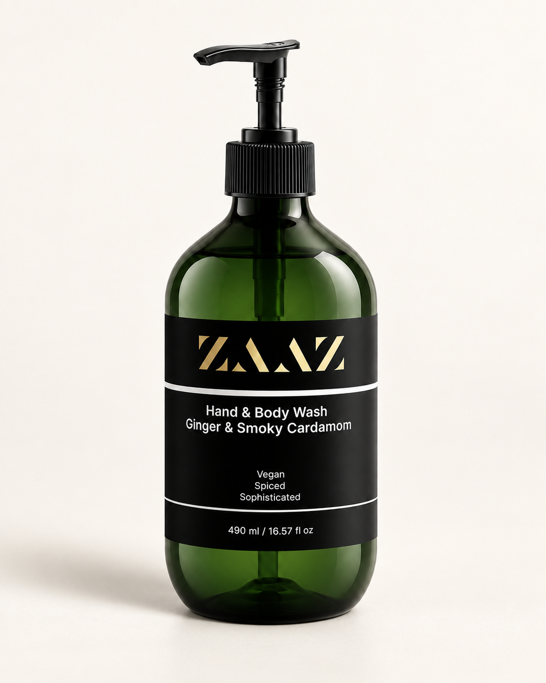 Gel lavant mains et corps ZAAZ Gingembre et Cardamome fumée