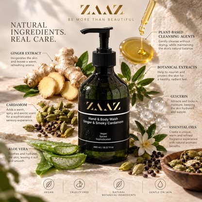 ZAAZ Hand- &amp; Bodywash Gember &amp; Gerookte Kardemom